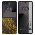 Funda Silicona Transparente para Samsung Galaxy Z Flip 7 5G diseño Hojas Dibujos
