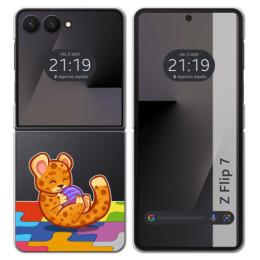 Funda Silicona Transparente para Samsung Galaxy Z Flip 7...