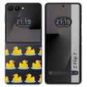 Funda Silicona Transparente para Samsung Galaxy Z Flip 7 5G diseño Pato Dibujos