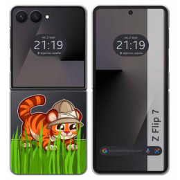 Funda Silicona Transparente para Samsung Galaxy Z Flip 7...