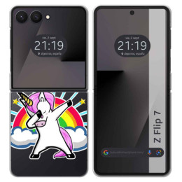 Funda Silicona Transparente para Samsung Galaxy Z Flip 7...