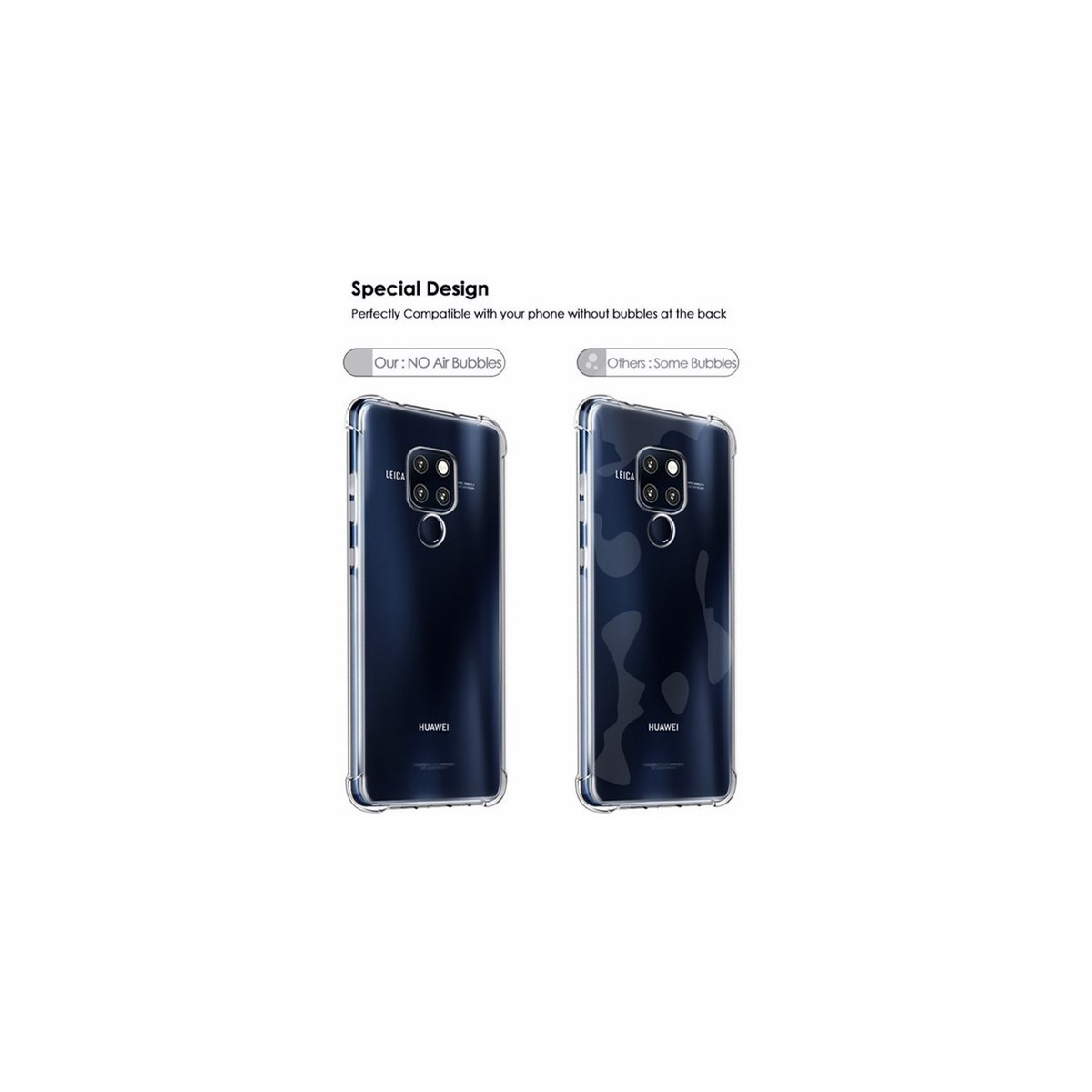 Funda Gel Tpu Anti-Shock Transparente para Huawei Mate 20
