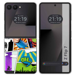 Funda Silicona para Samsung Galaxy Z Flip 7 5G diseño...
