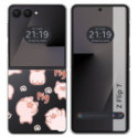 Funda Silicona para Samsung Galaxy Z Flip 7 5G diseño Cerdos Dibujos