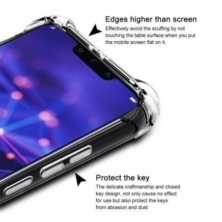 Funda Gel Tpu Anti-Shock Transparente para Huawei Mate 20 Lite
