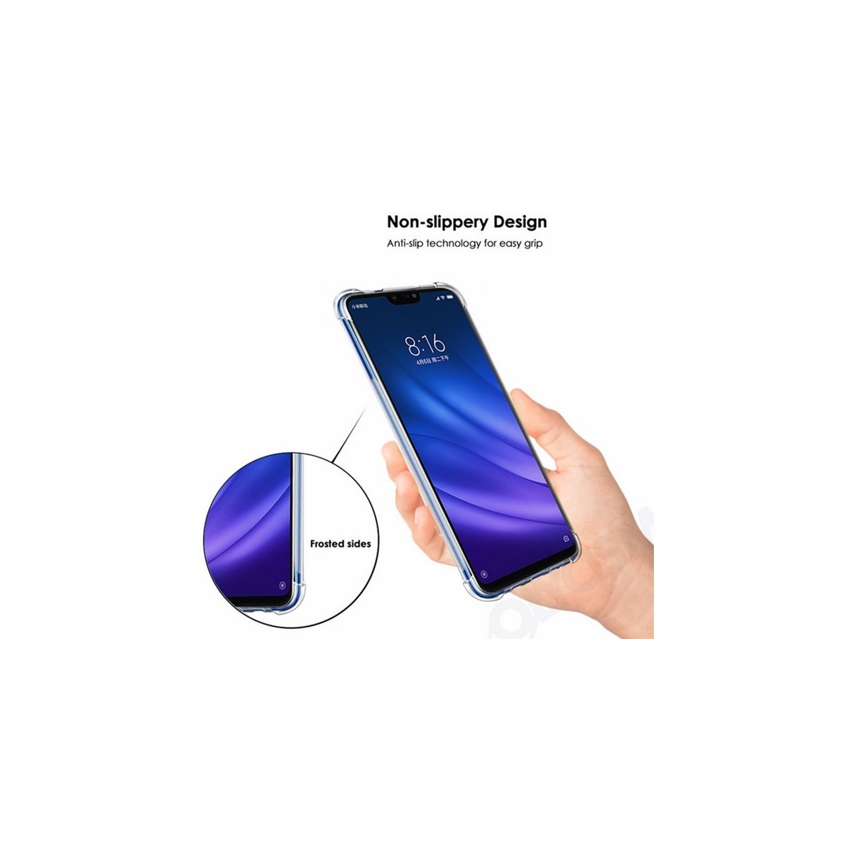 Funda Gel Tpu Anti-Shock Transparente para Xiaomi Mi 8 Lite