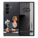 Funda Silicona Transparente para Samsung Galaxy Z Fold 7 5G diseño Avestruz Dibujos