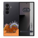Funda Silicona Transparente para Samsung Galaxy Z Fold 7 5G diseño Bufalo Dibujos