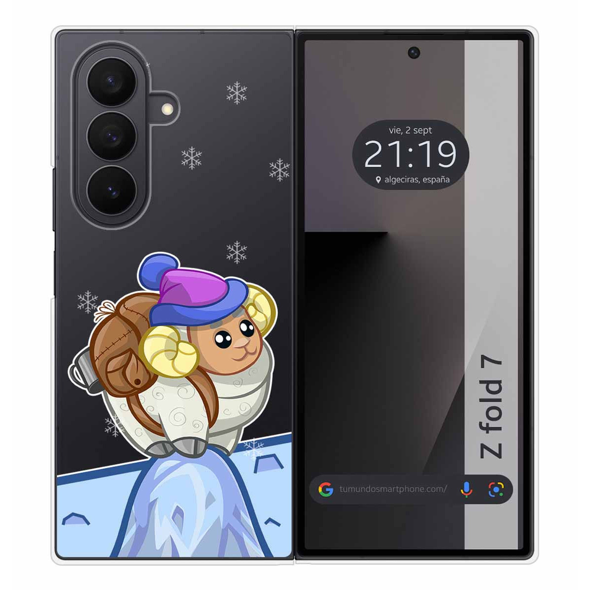 Funda Silicona Transparente para Samsung Galaxy Z Fold 7 5G diseño Cabra Dibujos