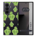 Funda Silicona Transparente para Samsung Galaxy Z Fold 7 5G diseño Cactus Dibujos
