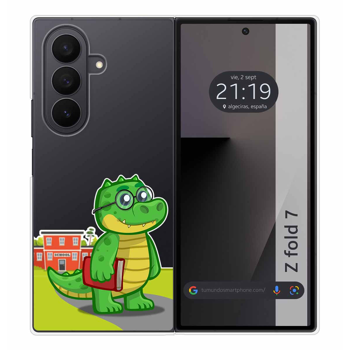 Funda Silicona Transparente para Samsung Galaxy Z Fold 7 5G diseño Coco Dibujos