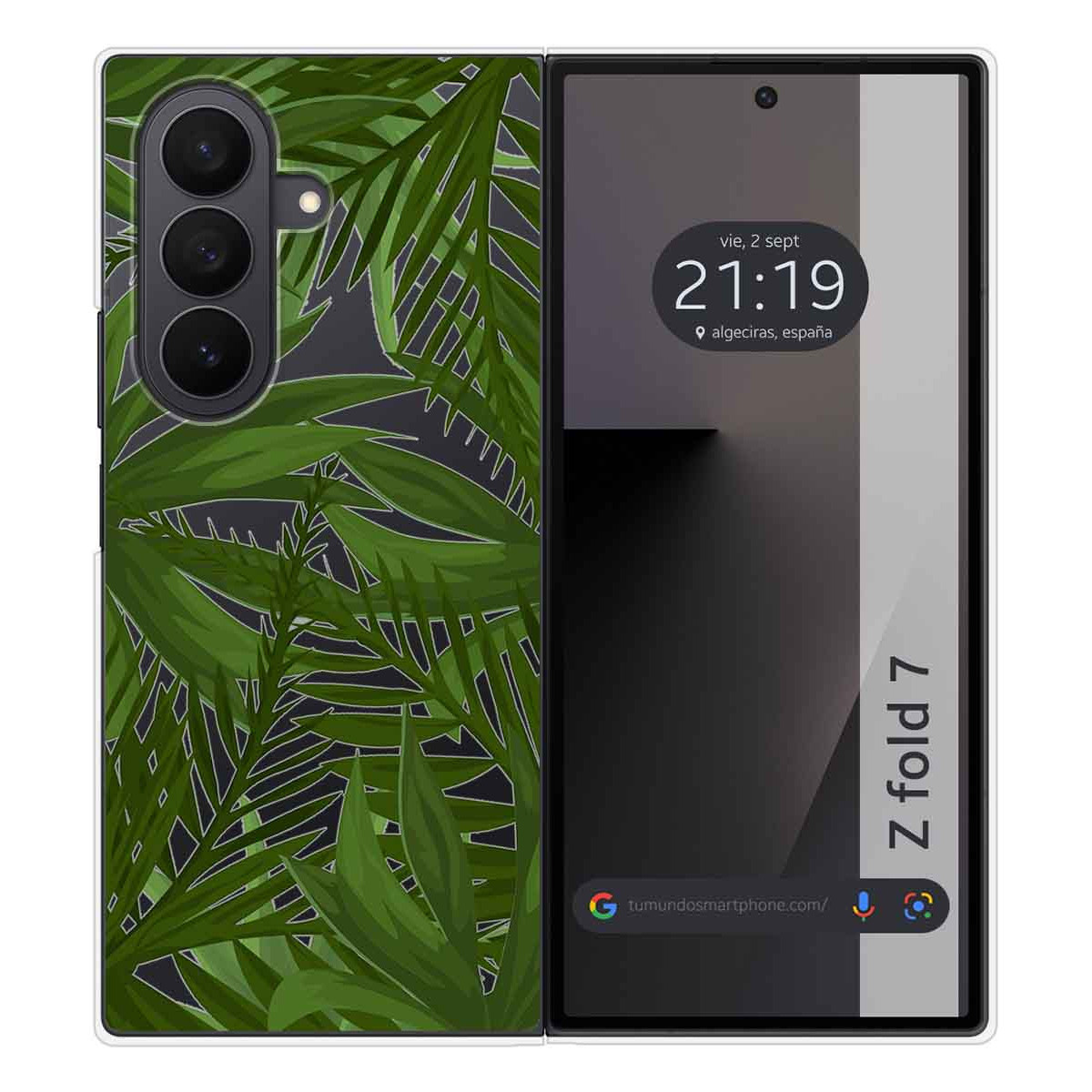 Funda Silicona Transparente para Samsung Galaxy Z Fold 7 5G diseño Jungla Dibujos