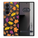 Funda Silicona Transparente para Samsung Galaxy Z Fold 7 5G diseño Otoño Dibujos