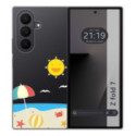 Funda Silicona Transparente para Samsung Galaxy Z Fold 7 5G diseño Playa Dibujos
