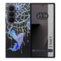 Funda Silicona Transparente para Samsung Galaxy Z Fold 7 5G diseño Plumas Dibujos