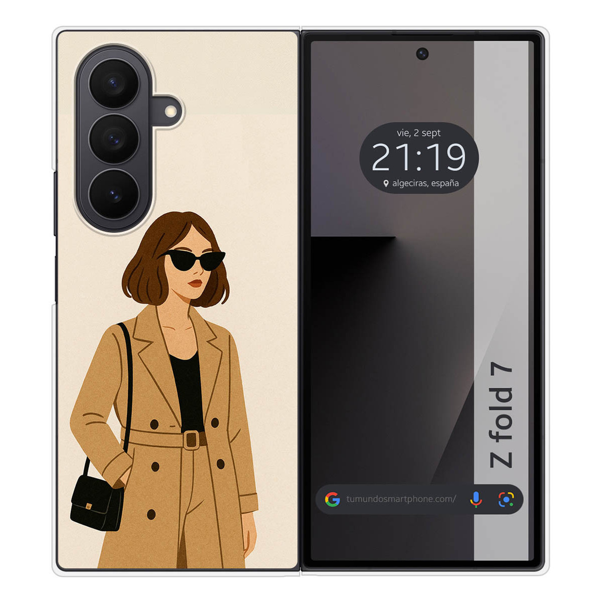 Funda Silicona para Samsung Galaxy Z Fold 7 5G diseño Mujer 01 Dibujos