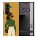 Funda Silicona para Samsung Galaxy Z Fold 7 5G diseño Mujer 02 Dibujos