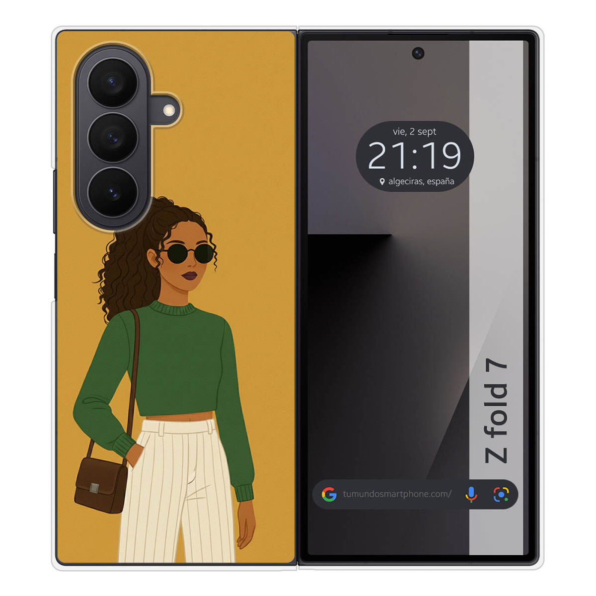 Funda Silicona para Samsung Galaxy Z Fold 7 5G diseño Mujer 02 Dibujos