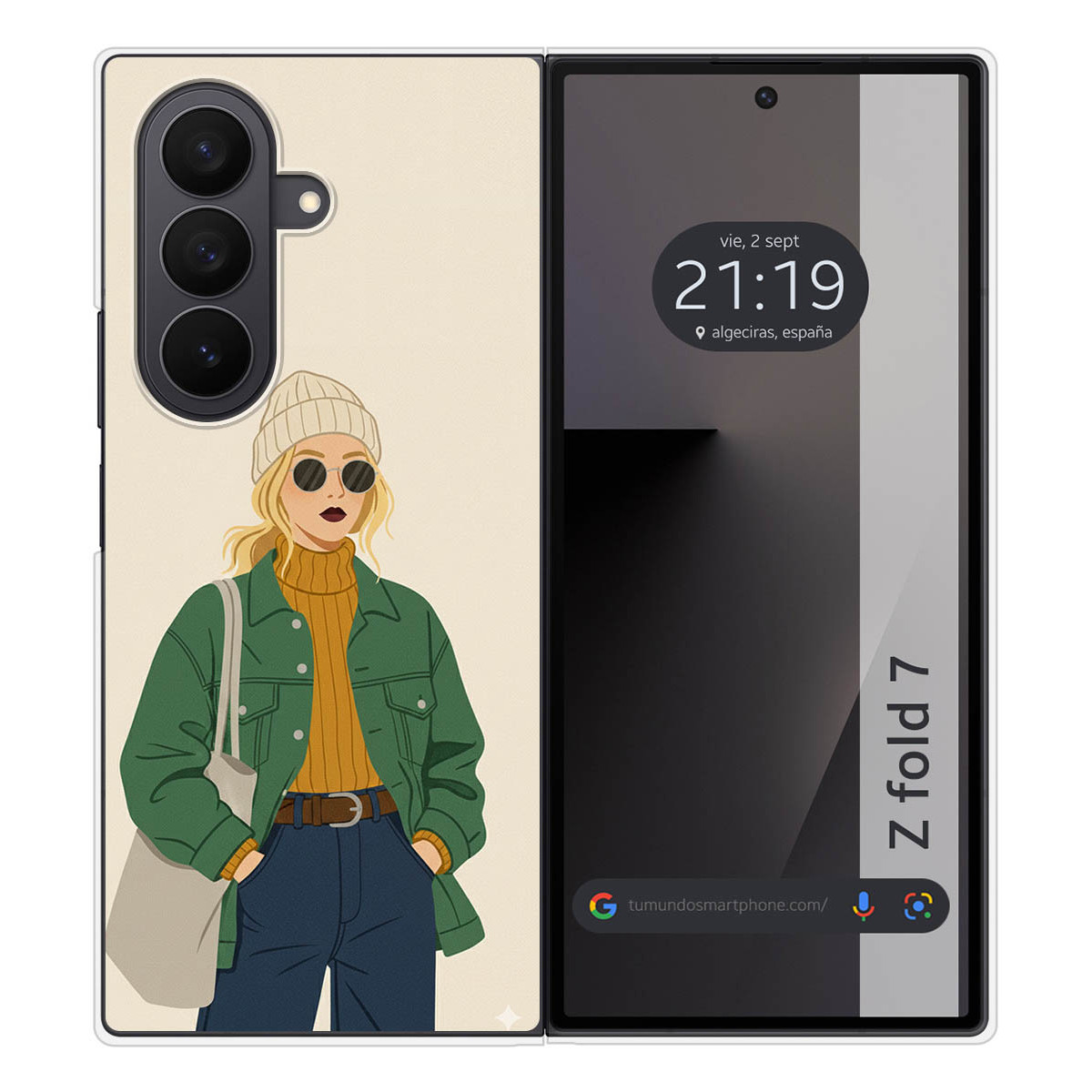 Funda Silicona para Samsung Galaxy Z Fold 7 5G diseño Mujer 03 Dibujos