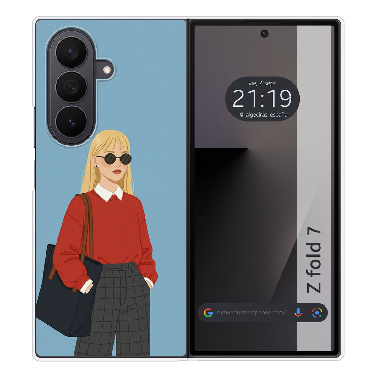 Funda Silicona para Samsung Galaxy Z Fold 7 5G diseño Mujer 04 Dibujos