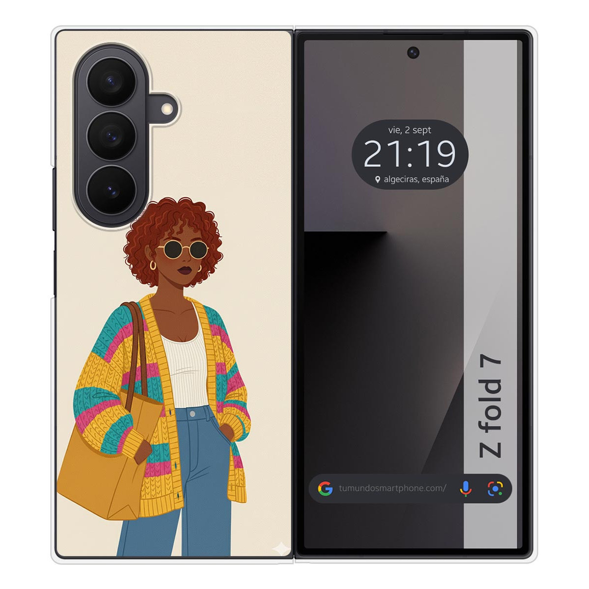 Funda Silicona para Samsung Galaxy Z Fold 7 5G diseño Mujer 05 Dibujos