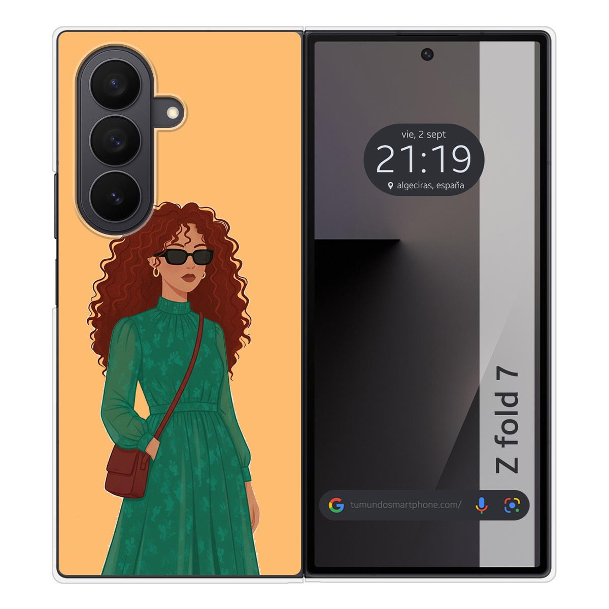 Funda Silicona para Samsung Galaxy Z Fold 7 5G diseño Mujer 06 Dibujos