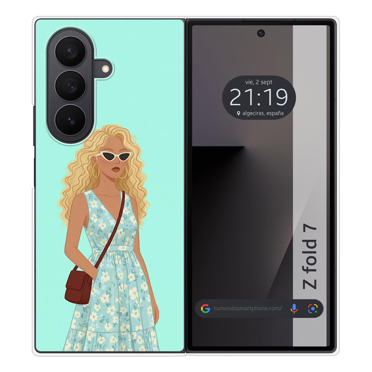 Funda Silicona para Samsung Galaxy Z Fold 7 5G diseño Mujer 07 Dibujos