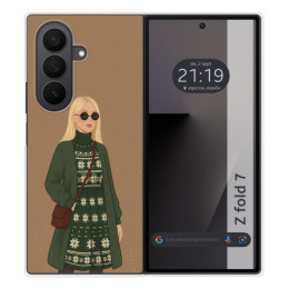 Funda Silicona para Samsung Galaxy Z Fold 7 5G diseño Mujer 08 Dibujos
