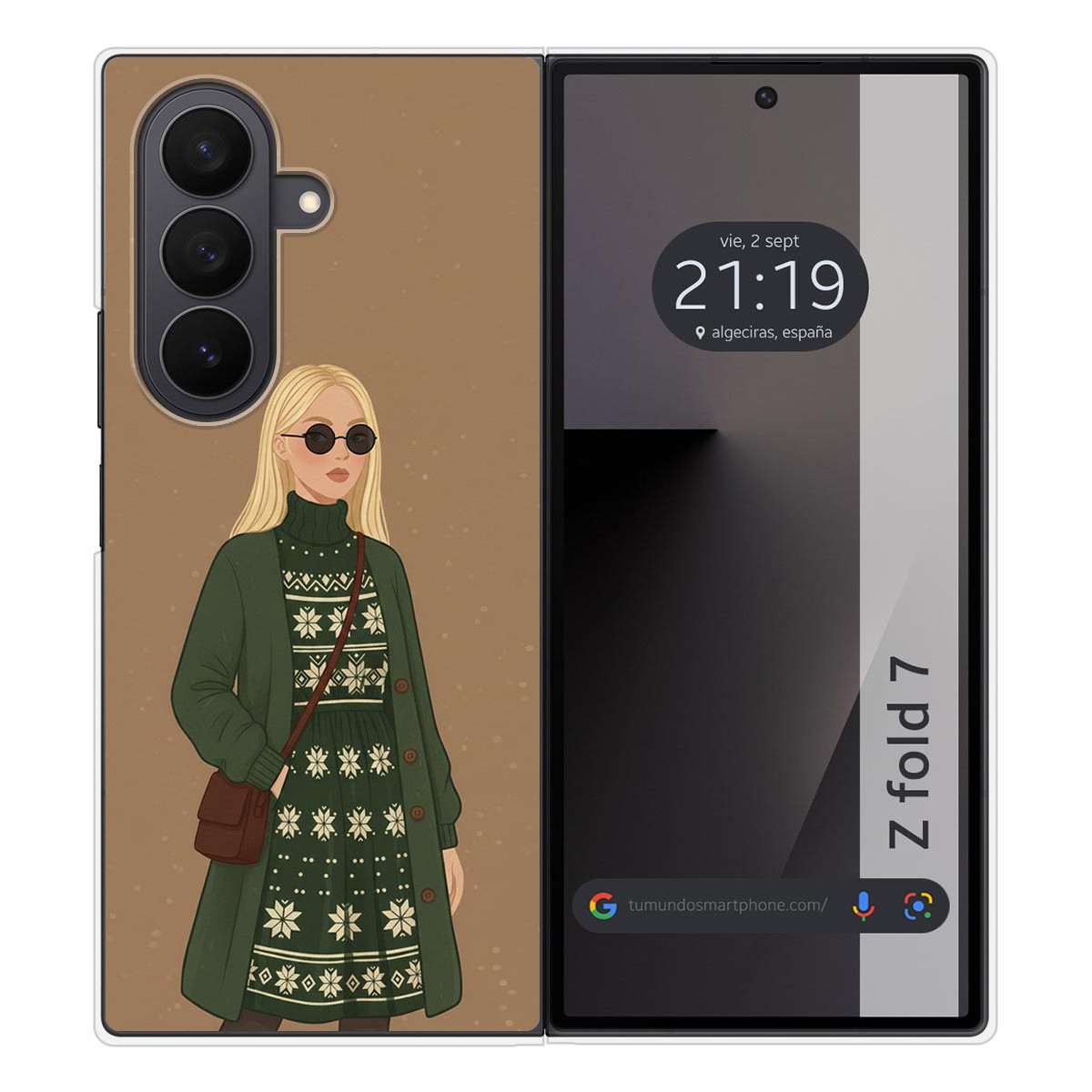 Funda Silicona para Samsung Galaxy Z Fold 7 5G diseño Mujer 08 Dibujos