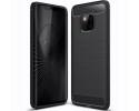 Funda Gel Tpu Tipo Carbon Negra para Huawei Mate 20 Pro