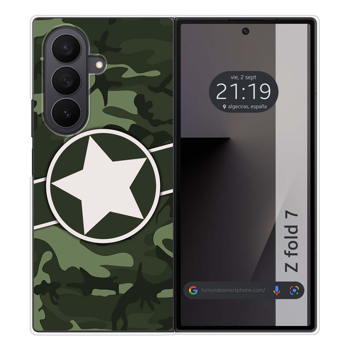 Funda Silicona para Samsung Galaxy Z Fold 7 5G diseño Camuflaje 01 Dibujos
