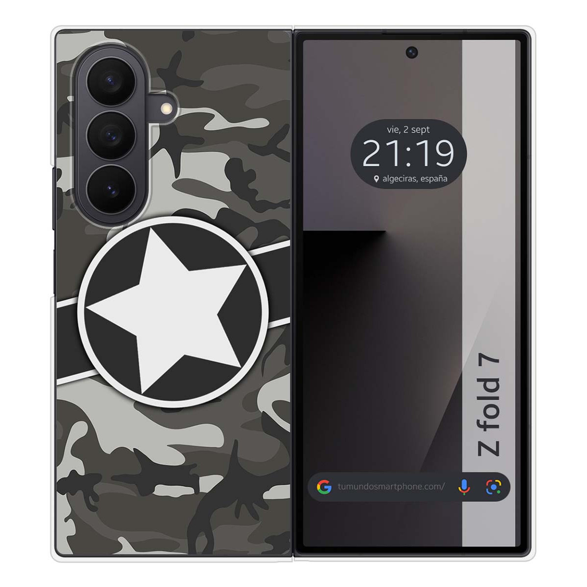 Funda Silicona para Samsung Galaxy Z Fold 7 5G diseño Camuflaje 02 Dibujos