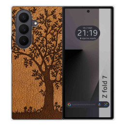 Funda Silicona para Samsung Galaxy Z Fold 7 5G diseño Cuero 03 Dibujos