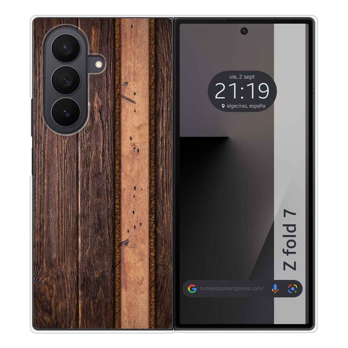 Funda Silicona para Samsung Galaxy Z Fold 7 5G diseño Madera 05 Dibujos