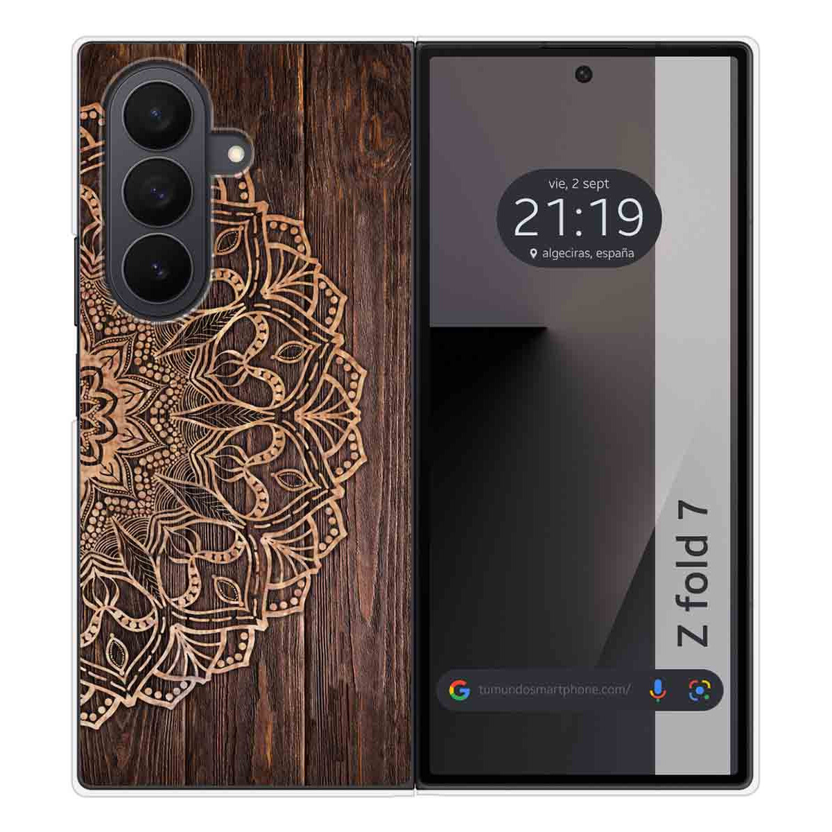 Funda Silicona para Samsung Galaxy Z Fold 7 5G diseño Madera 06 Dibujos