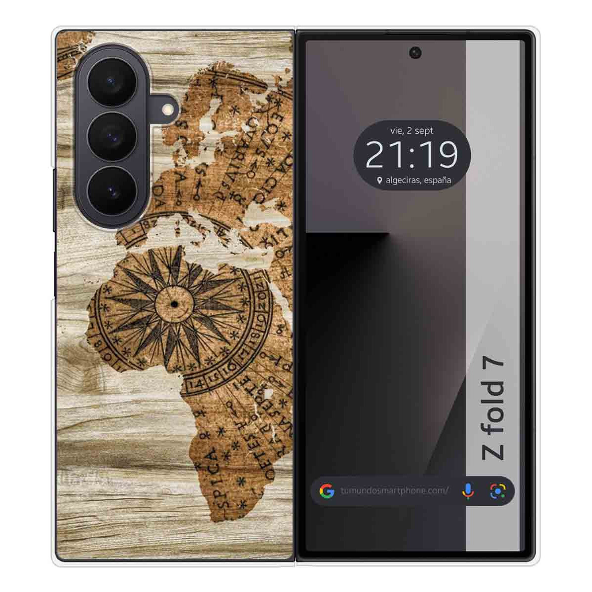 Funda Silicona para Samsung Galaxy Z Fold 7 5G diseño Madera 07 Dibujos