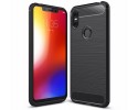 Funda Gel Tpu Tipo Carbon Negra para Motorola One