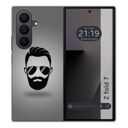 Funda Silicona para Samsung Galaxy Z Fold 7 5G diseño Barba Dibujos