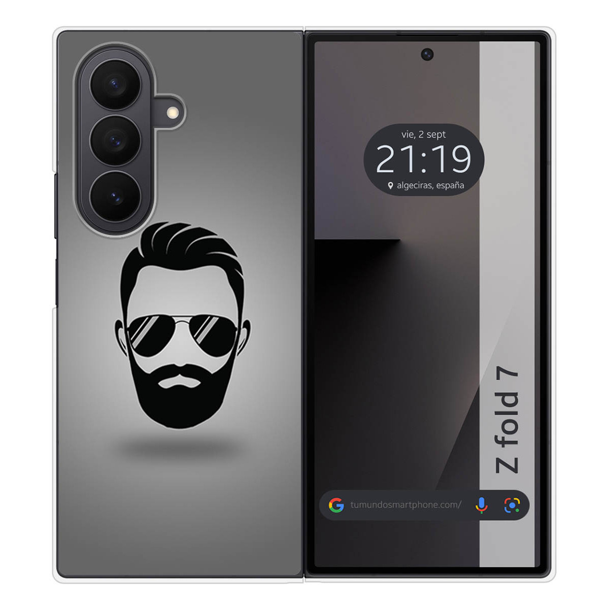 Funda Silicona para Samsung Galaxy Z Fold 7 5G diseño Barba Dibujos