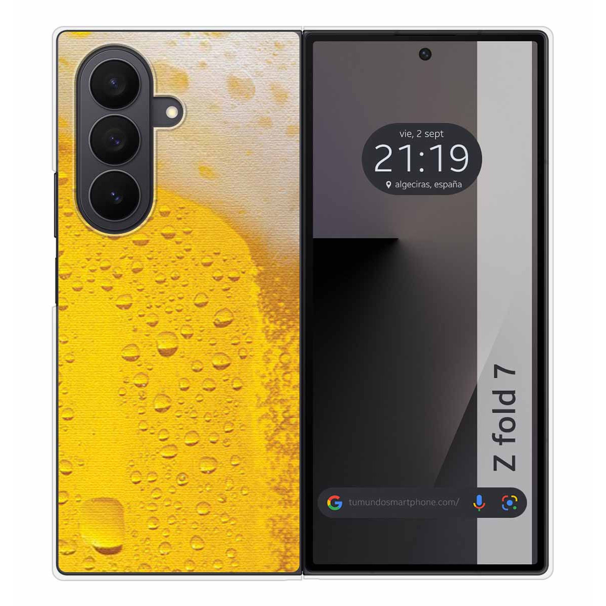 Funda Silicona para Samsung Galaxy Z Fold 7 5G diseño Cerveza Dibujos