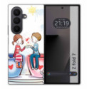Funda Silicona para Samsung Galaxy Z Fold 7 5G diseño Café Dibujos