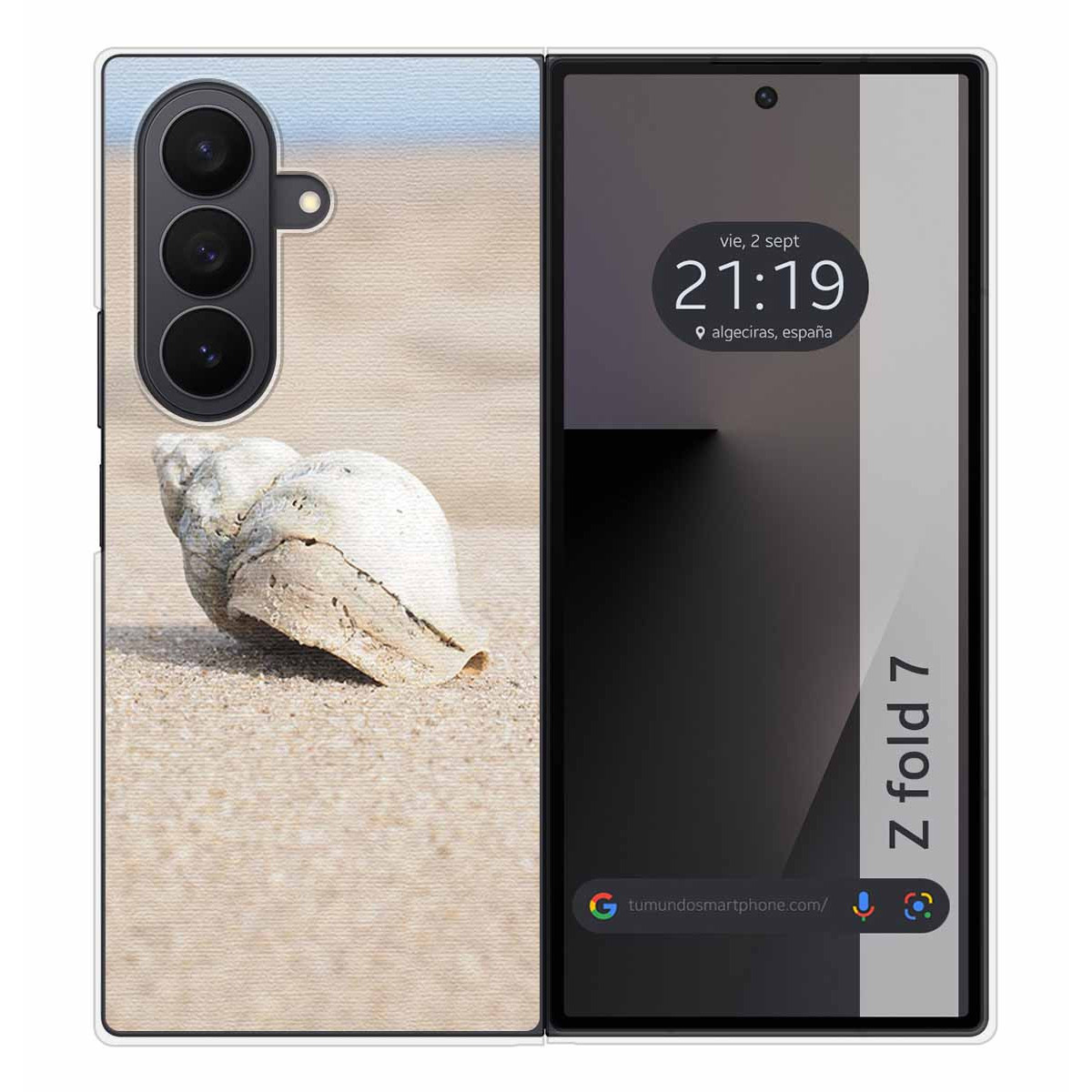 Funda Silicona para Samsung Galaxy Z Fold 7 5G diseño Concha Dibujos