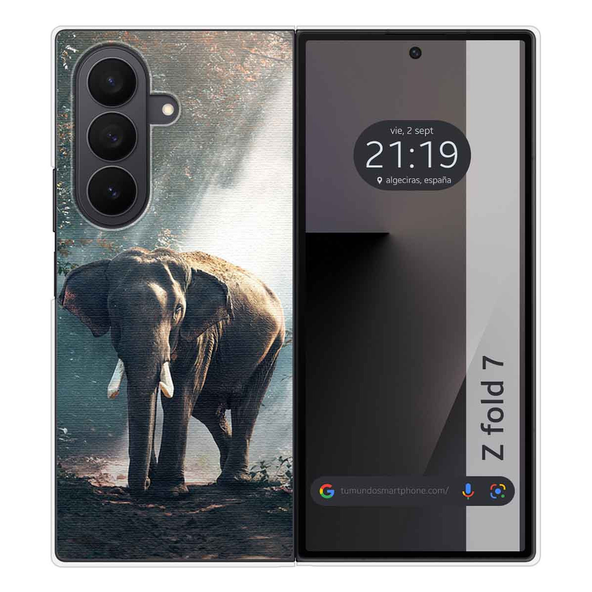 Funda Silicona para Samsung Galaxy Z Fold 7 5G diseño Elefante Dibujos