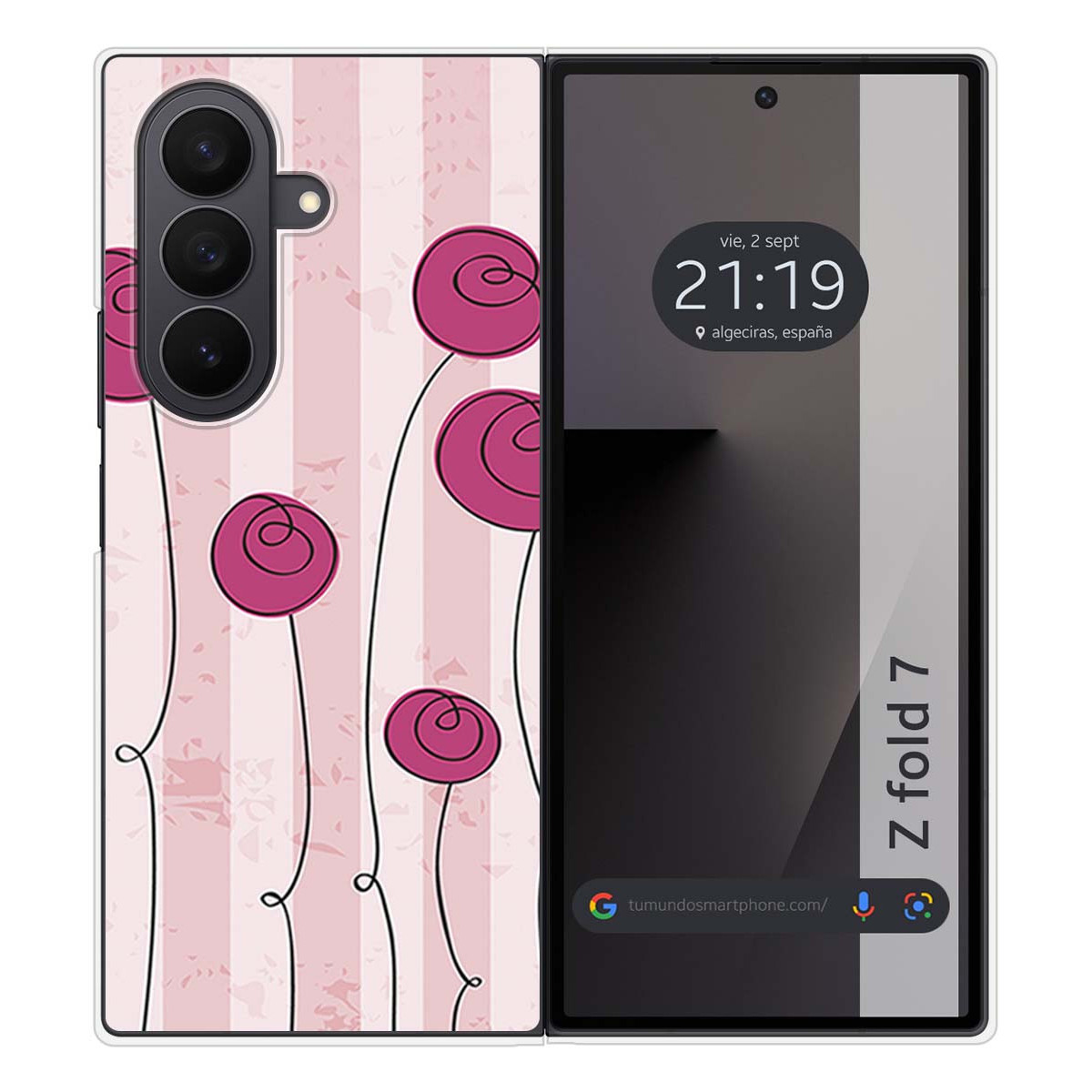 Funda Silicona para Samsung Galaxy Z Fold 7 5G diseño Flores Vintage Dibujos