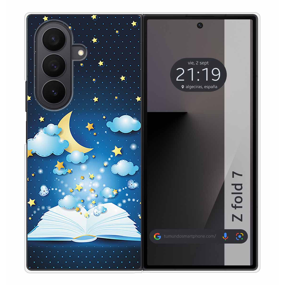 Funda Silicona para Samsung Galaxy Z Fold 7 5G diseño Libro Cuentos Dibujos