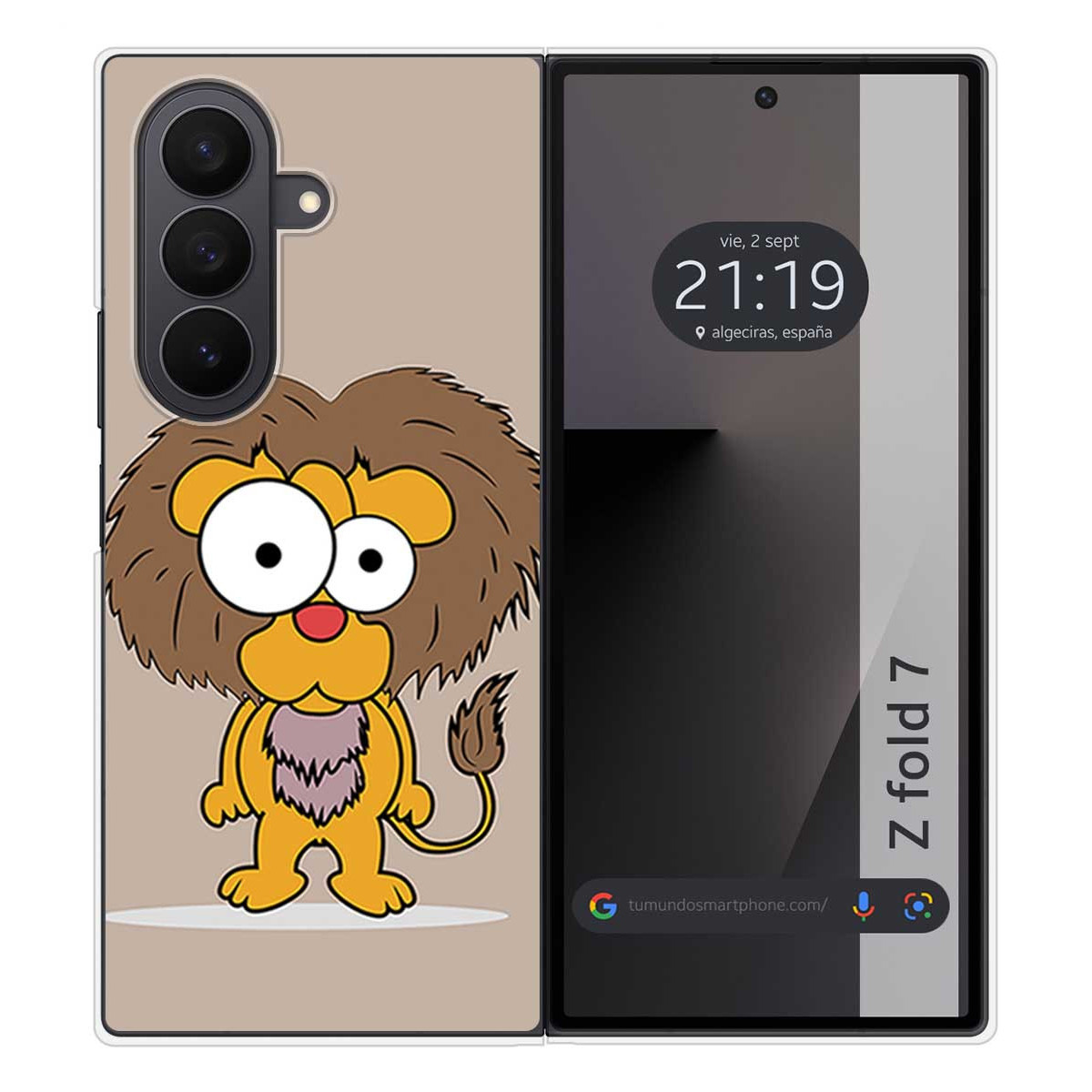 Funda Silicona para Samsung Galaxy Z Fold 7 5G diseño Leon Dibujos