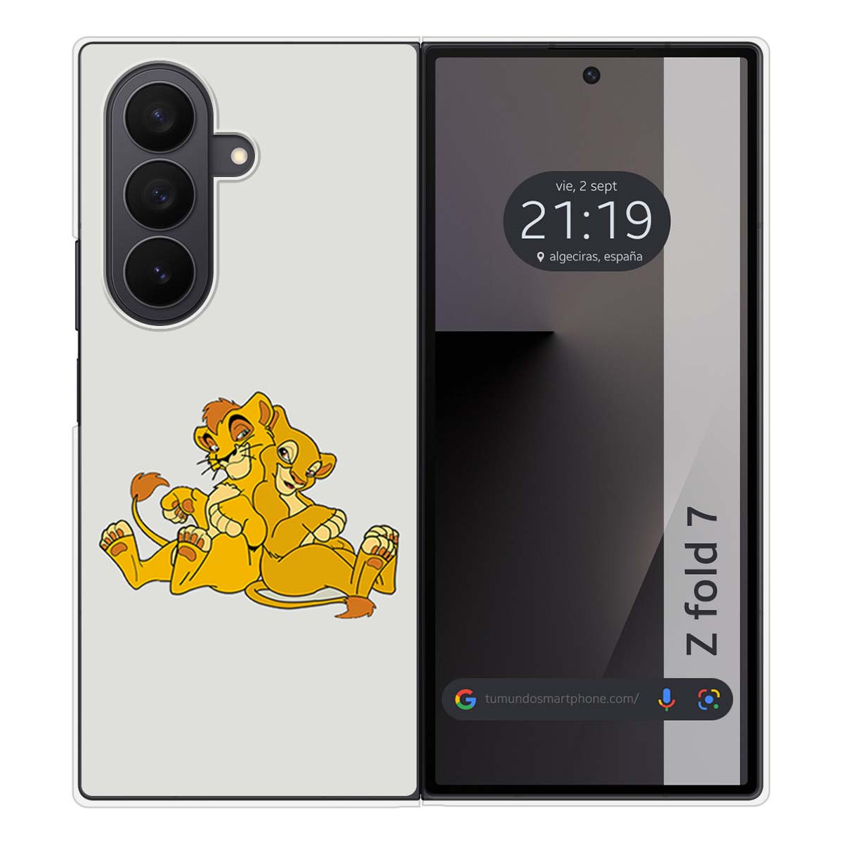 Funda Silicona para Samsung Galaxy Z Fold 7 5G diseño Leones Dibujos