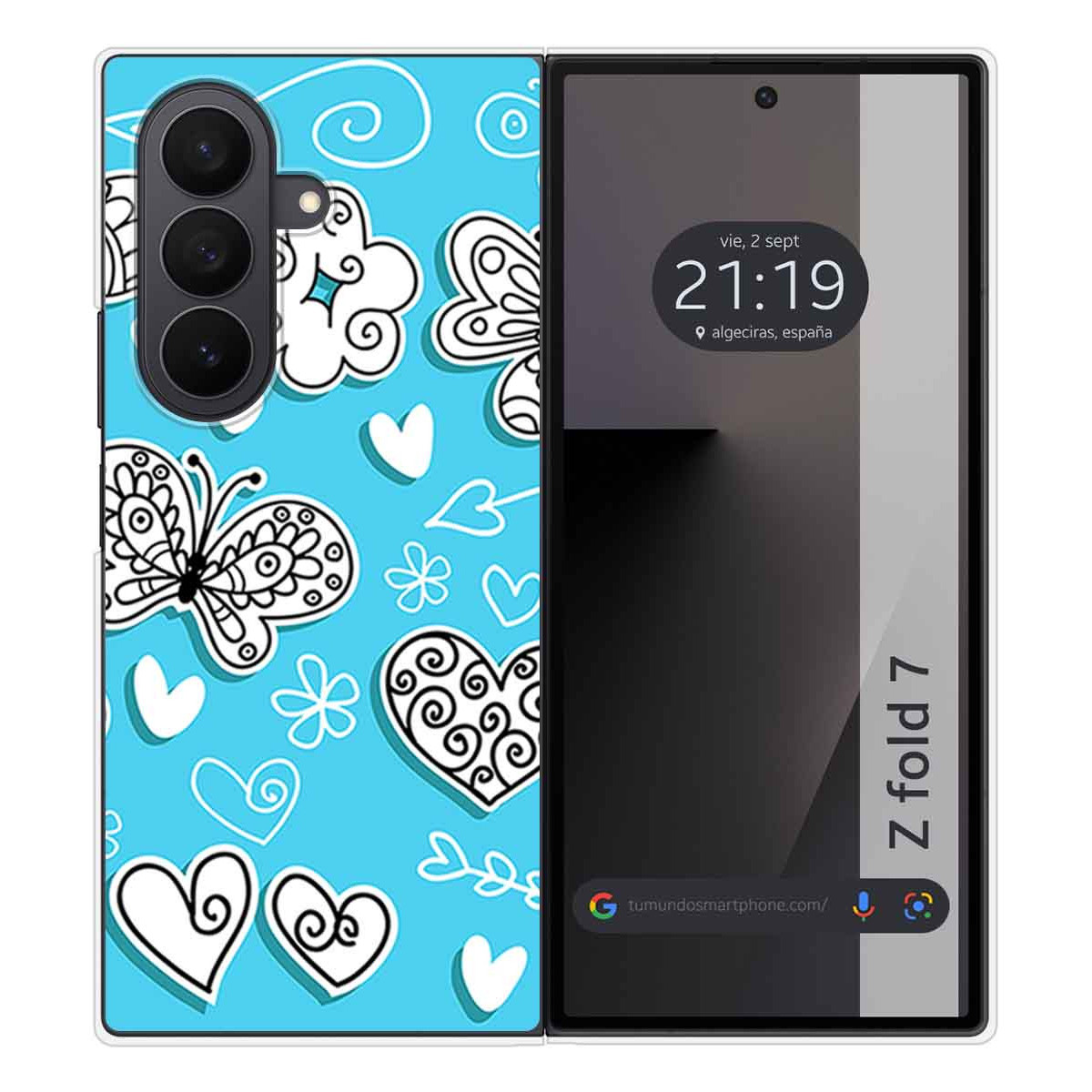 Funda Silicona para Samsung Galaxy Z Fold 7 5G diseño Mariposas Dibujos