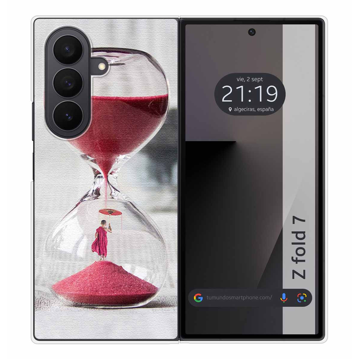 Funda Silicona para Samsung Galaxy Z Fold 7 5G diseño Reloj Dibujos