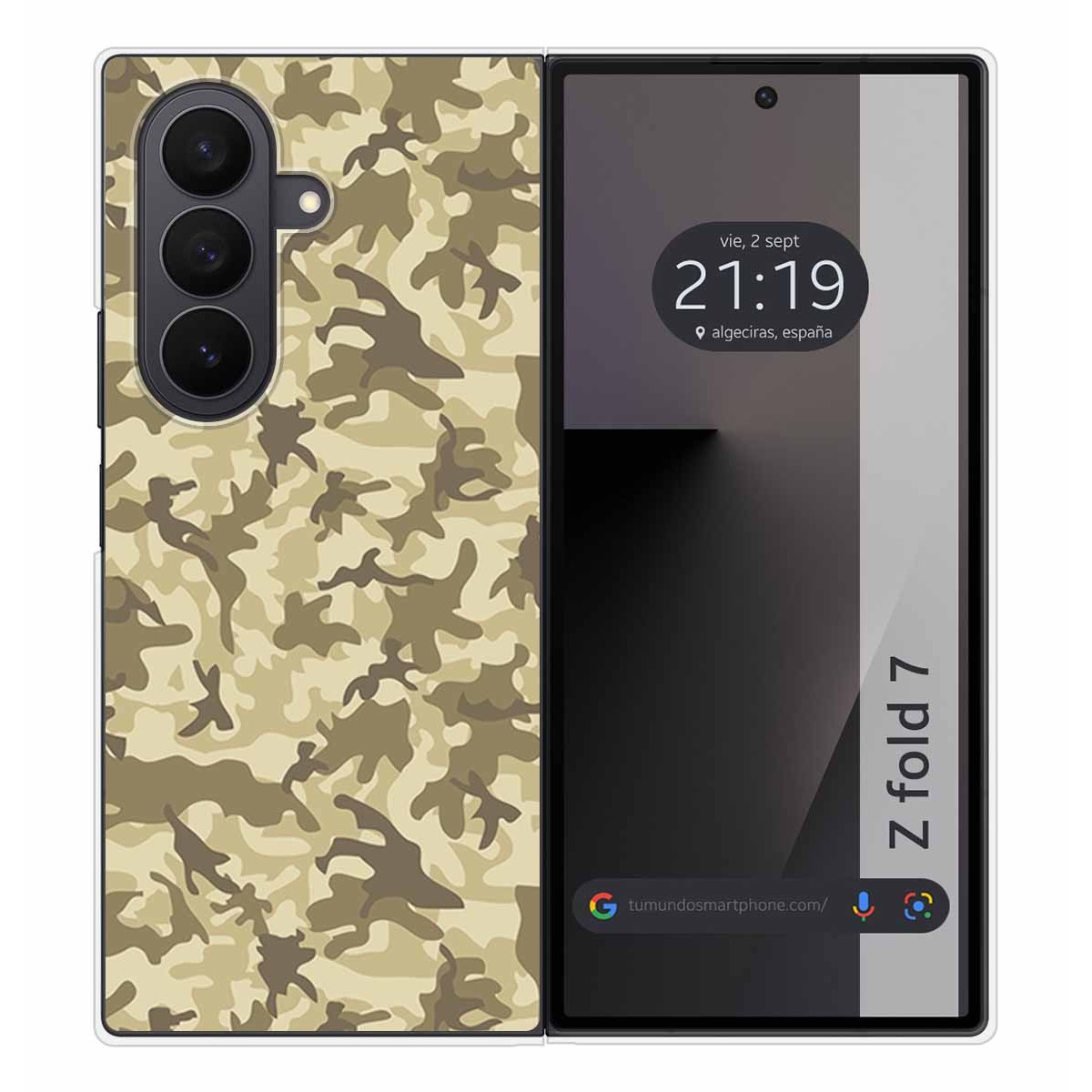 Funda Silicona para Samsung Galaxy Z Fold 7 5G diseño Sand Camuflaje Dibujos